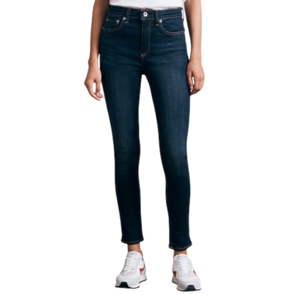 Rag & Bone Nina High Rise Skinny Ankle Jeans in Rinse Sz 27